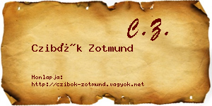 Czibók Zotmund névjegykártya
